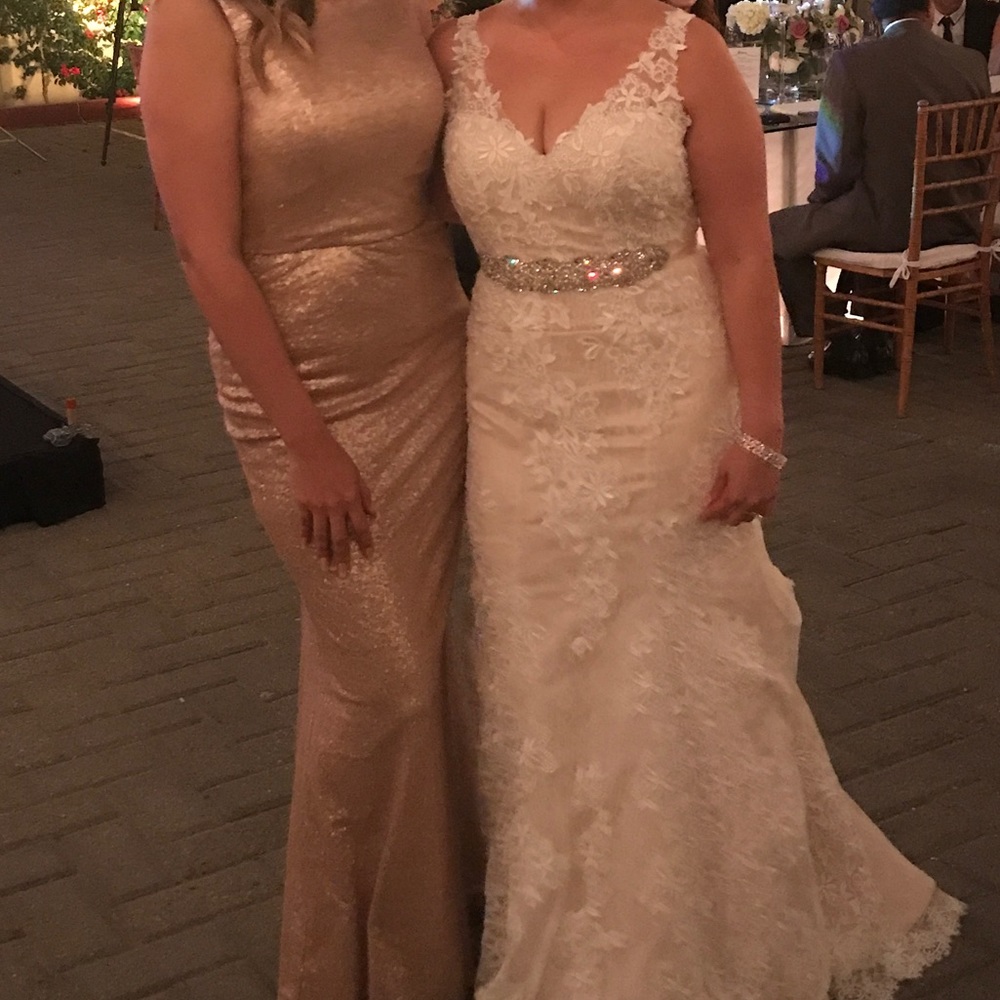 Rose gold gown. Size 8.